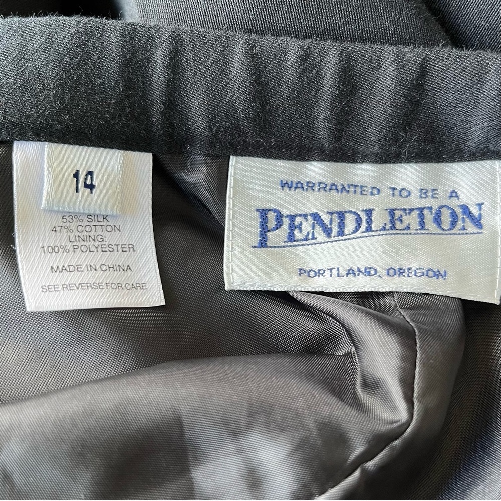 Pendleton Black Silk Blend Fully Lined Vintage Sl… - image 2